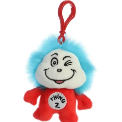 Aurora Dr. Seuss 4" Thing 2 Plush Character Clip
