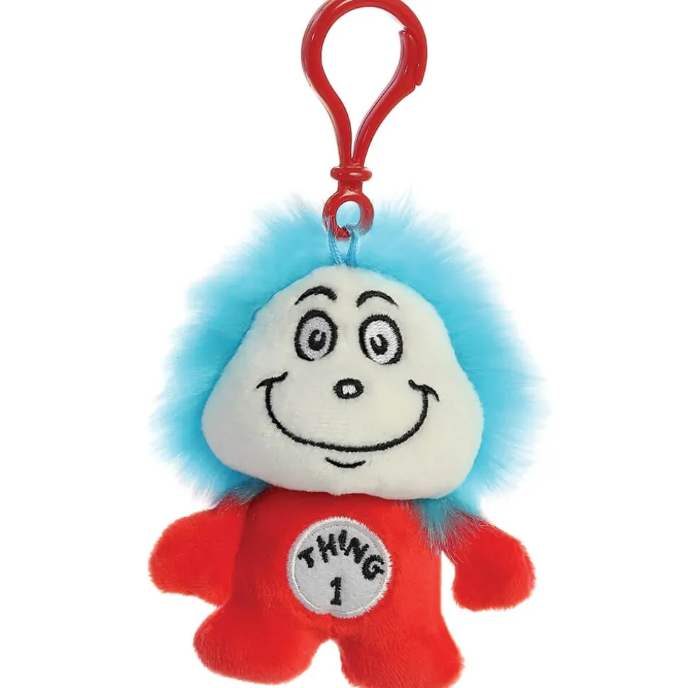 Aurora Dr. Seuss 4" Thing 1 Plush Character Clip
