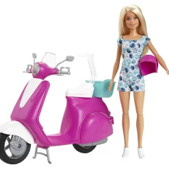 Barbie Doll and Accessories Scooter Playset