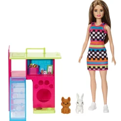 Barbie Doll and Pet Playhouse Playset
