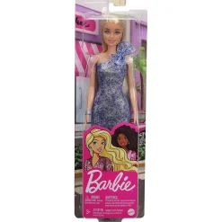 Barbie Doll with Blonde Hair Blue Eyes&Short Blue Sequins Dress