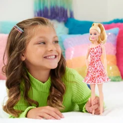 Barbie Fashionistas Doll With Pink Flower Dress #205