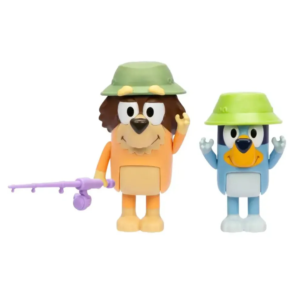Bluey 2-Pack Figures Fishing With Grandad