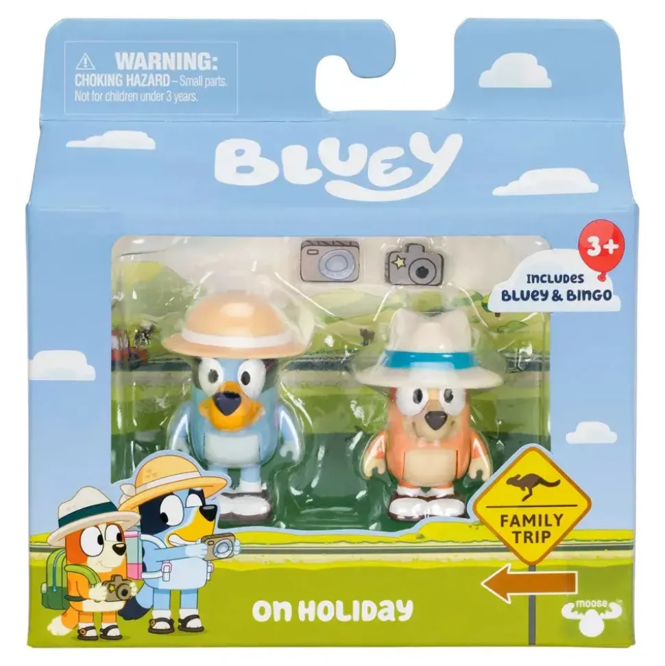 Bluey 2-Pack Figures On Holiday