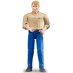 Bruder bworld Man 1:16 Figure with Light Skin and Blue Jeans