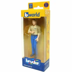 Bruder bworld Man 1:16 Figure with Light Skin and Blue Jeans