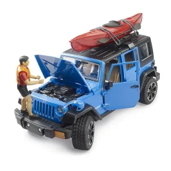 Bruder Jeep Wrangler Rubicon Unlimited with Kayak and Kayaker