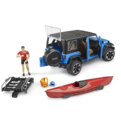 Bruder Jeep Wrangler Rubicon Unlimited with Kayak and Kayaker