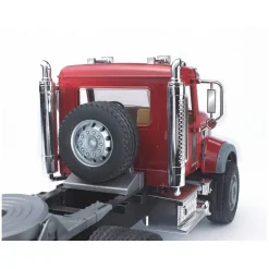 Bruder Mack Granite Flatbed Truck w JCB Backhoe