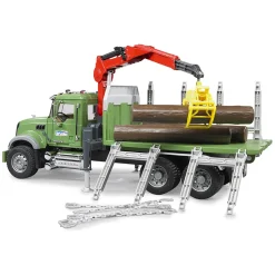 Bruder Mack Granite Timber Truck w Loading Crane