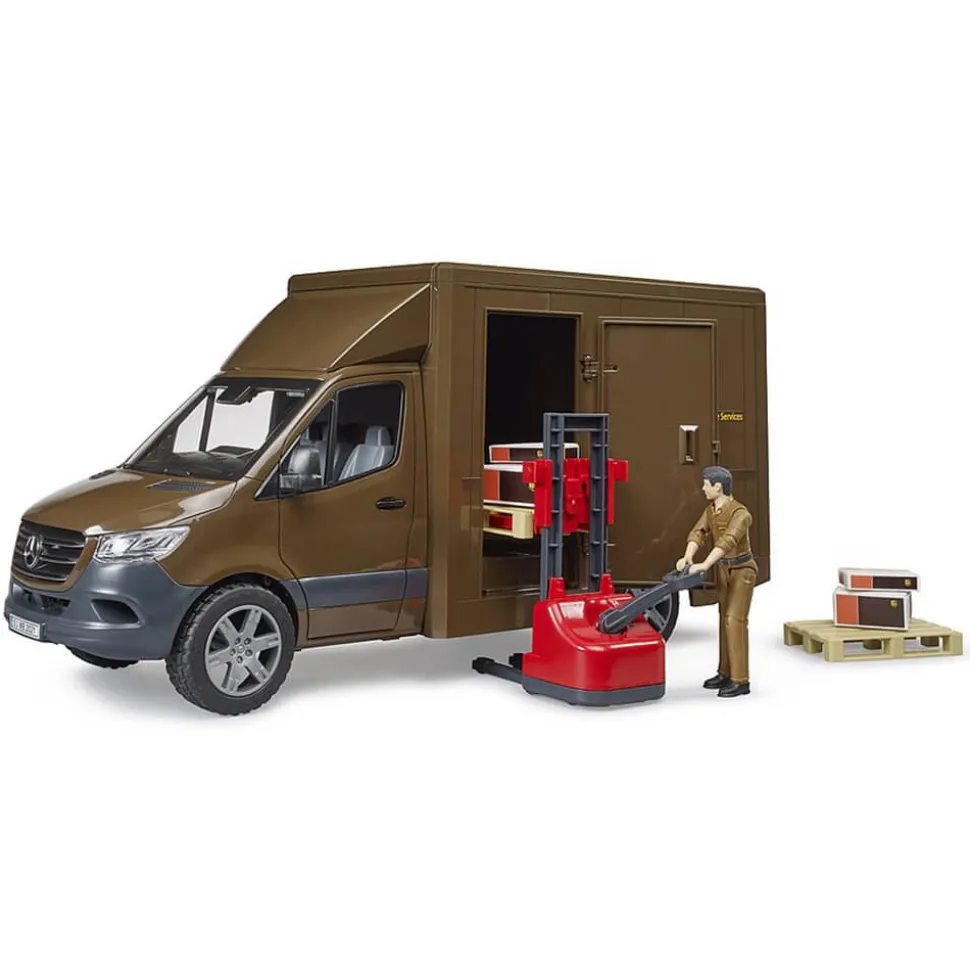 Bruder Mercedes Benz Sprinter UPS w/ Driver and Accessories