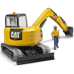 Bruder Pro Series CAT Mini Excavator with Worker
