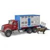 Bruder Pro Series MACK Granite Cattle Transportation Truck w Cow