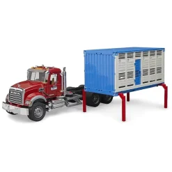 Bruder Pro Series MACK Granite Cattle Transportation Truck w Cow