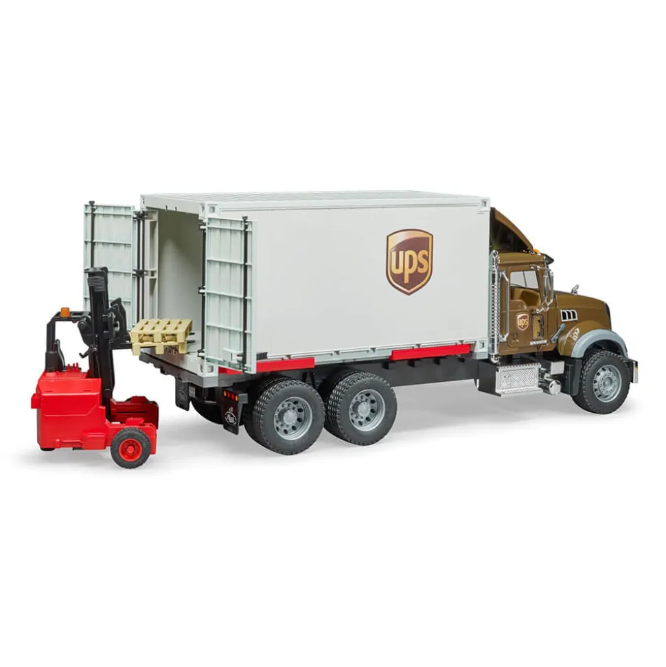 Bruder Pro Series MACK Granite UPS Logistics Truck with Forklift