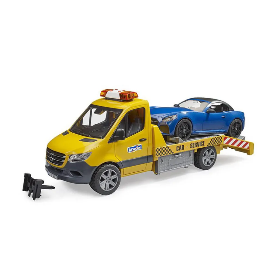 Bruder Pro Series MB Sprinter Car Transporter w Bruder Roadster