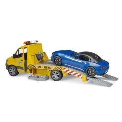Bruder Pro Series MB Sprinter Car Transporter w Bruder Roadster