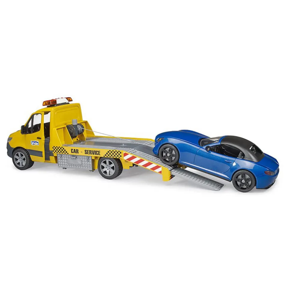 Bruder Pro Series MB Sprinter Car Transporter w Bruder Roadster