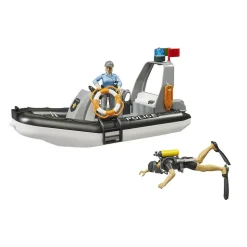 Bruder Pro Series RAM 2500 Police Pickup, Trailer, Boat&Figures