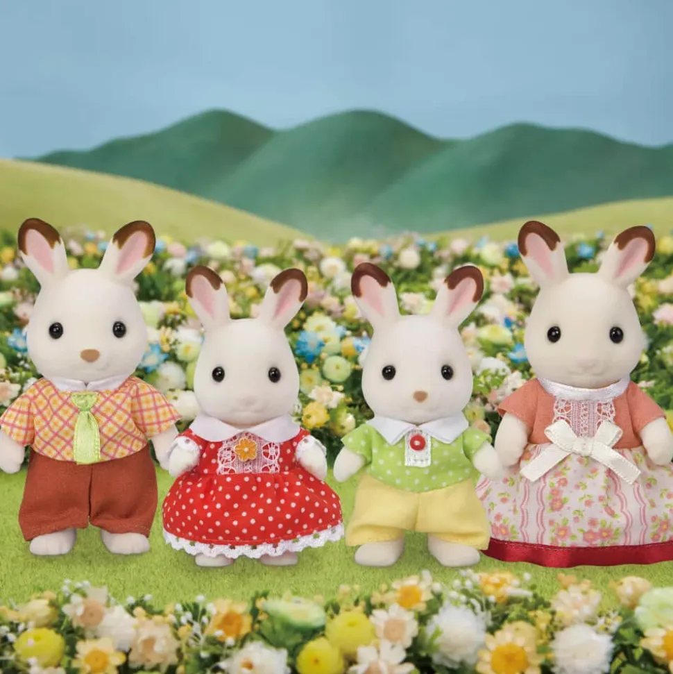 Calico Critters Chocolate Rabbit Family Doll Set