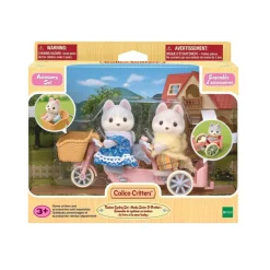 Calico Critters Tandem Cycling Set with Husky Sister&Brother