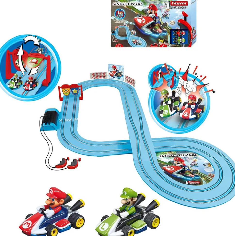 Carrera FIRST Mario Kart Mario vs Luigi 1:50 Scale Slot Car Racing Set