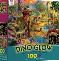 Ceaco Dino Glow Dino Landscape 100 Piece Jigsaw Puzzle