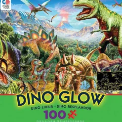 Ceaco Dino Glow Dino Party 100 Piece Jigsaw Puzzle