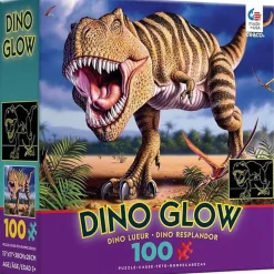 Ceaco Dino Glow T-Rex Glow in the Dark 100 Piece Jigsaw Puzzle