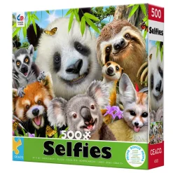 Ceaco Panda and Friends Selfies 500 Piece Jigsaw Puzzle