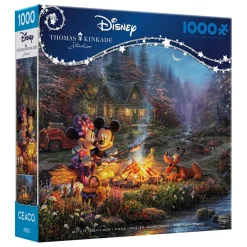 Ceaco Thomas Kinkade Disney's Mickey and Minnie Sweetheart Campfire 10