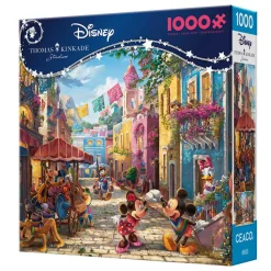 Ceaco Thomas Kinkade Disney's Mickey and Minnie in Mexico 1000 Piece J