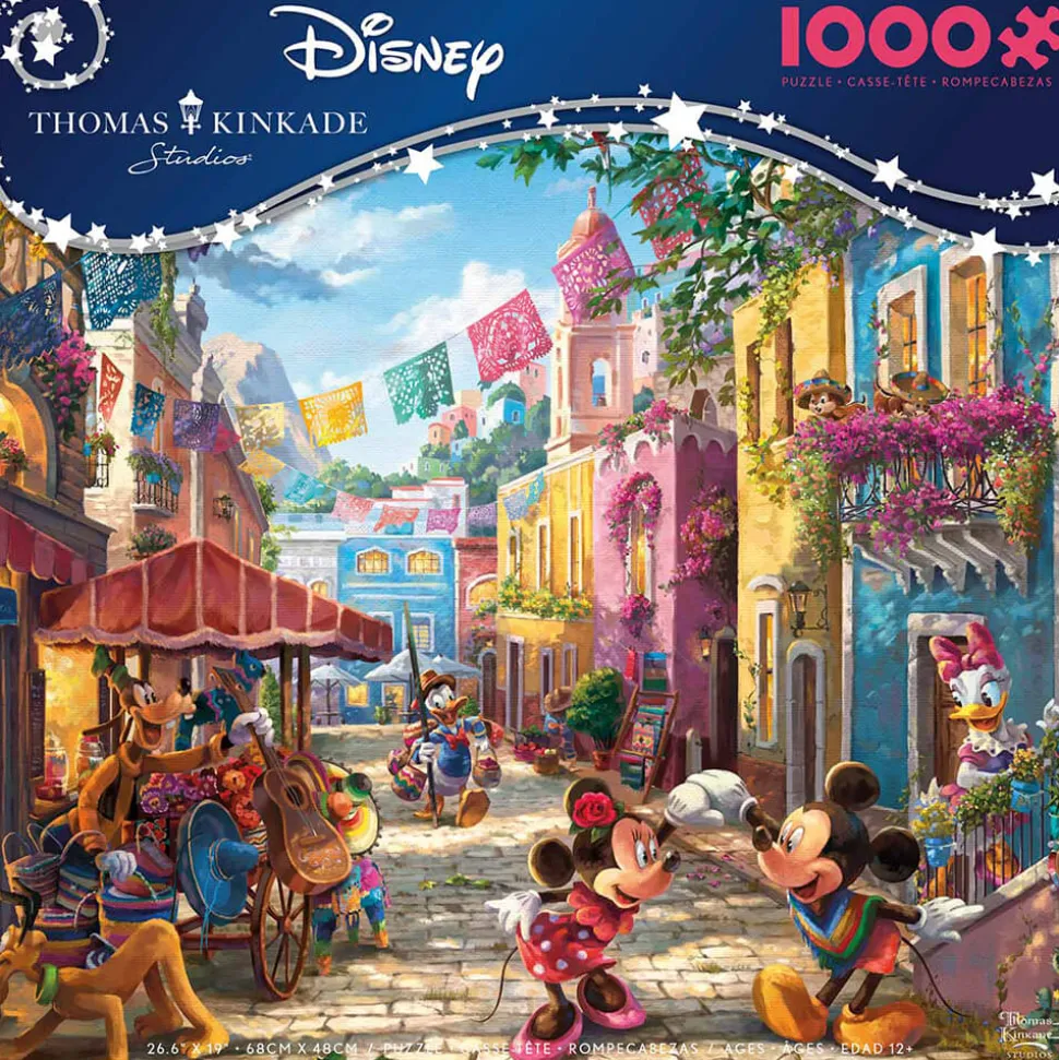 Ceaco Thomas Kinkade Disney's Mickey and Minnie in Mexico 1000 Piece J