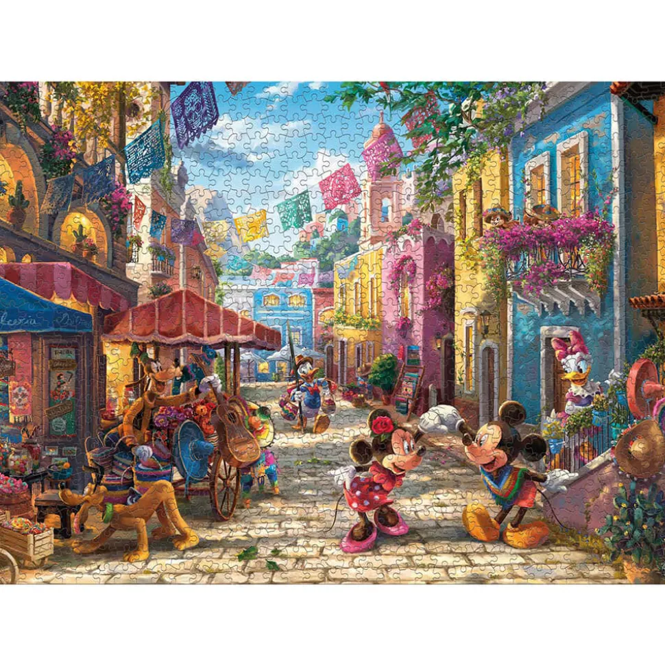 Ceaco Thomas Kinkade Disney's Mickey and Minnie in Mexico 1000 Piece J