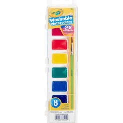 Crayola 8ct Kids Watercolor Paints with Brush