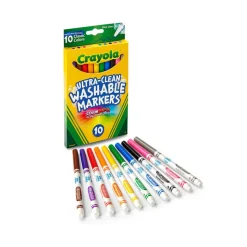 Crayola 10ct Ultra-Clean Washable Markers Fine Line Classic Colors
