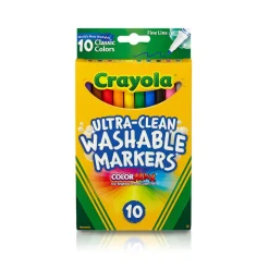 Crayola 10ct Ultra-Clean Washable Markers Fine Line Classic Colors