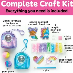 Creativity for Kids Bubble Gems Backpack Key Chains Kit