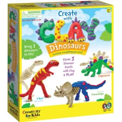 Creativity for Kids Create with Clay Dinosaurs Craft Kit