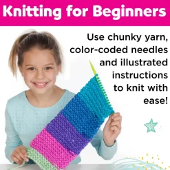 Creativity for Kids Learn to Knit Pocket Scarf Kit