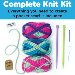 Creativity for Kids Learn to Knit Pocket Scarf Kit