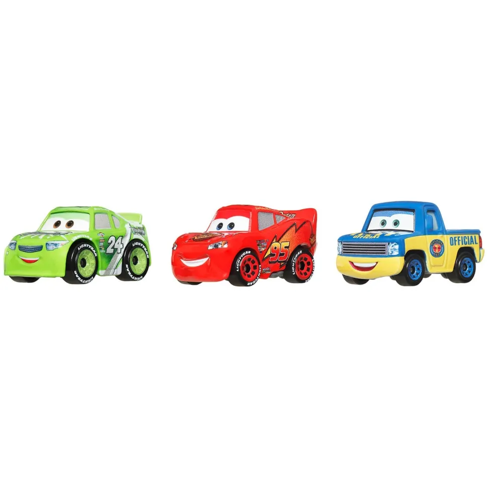 Disney And Pixar Cars Mini Racers 3-Pack (Brick Yardley, Lightning McQ
