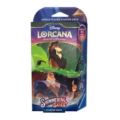 Disney Lorcana Trading Card Game Shimmering Skies Starter Deck Scar an
