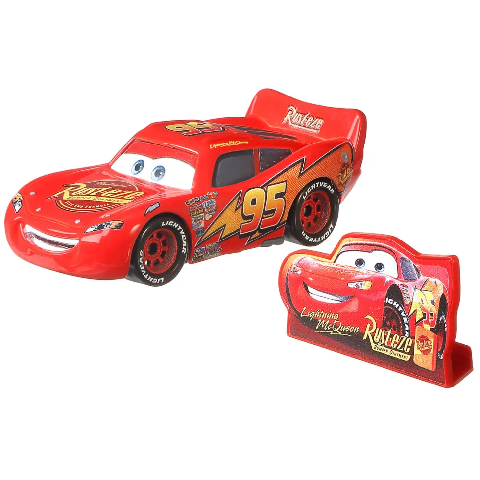 Disney Pixar Cars Lightning McQueen with Rusteze Sign Vehicle