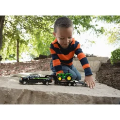 ERTL 1:32 5075E Tractor w/ Ford F-350 Pickup and Trailer