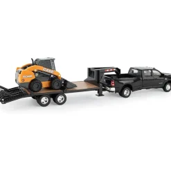 ERTL 1:32 Ram 3500 Pickup with Case SV340B Skid Steer and Gooseneck Tr