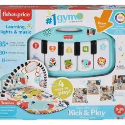 Fisher-Price Glow and Grow Kick&Play Piano Gym (Blue)