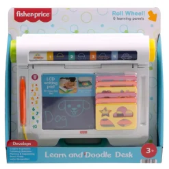 Fisher-Price Learn&Doodle Desk, Mess-Free Writing&Drawing Tablet W
