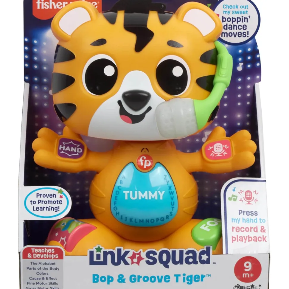 Fisher-Price Link Squad Bop&Groove Tiger Baby Learning Toy