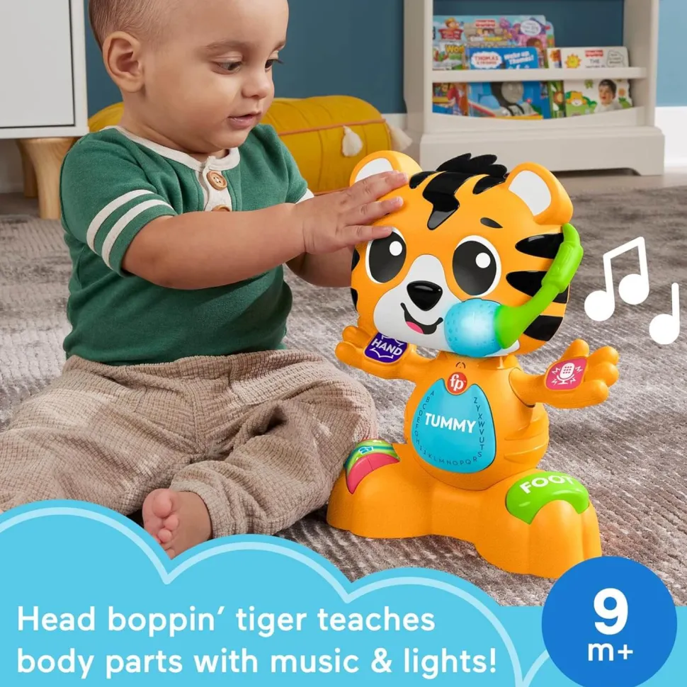 Fisher-Price Link Squad Bop&Groove Tiger Baby Learning Toy